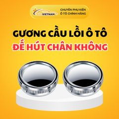 Cặp 2 Gương Cầu Lồi Gắn Kính Hậu Ô Tô Xoay 360° – Xoá Điểm Mù, Đế Hút Chân Không