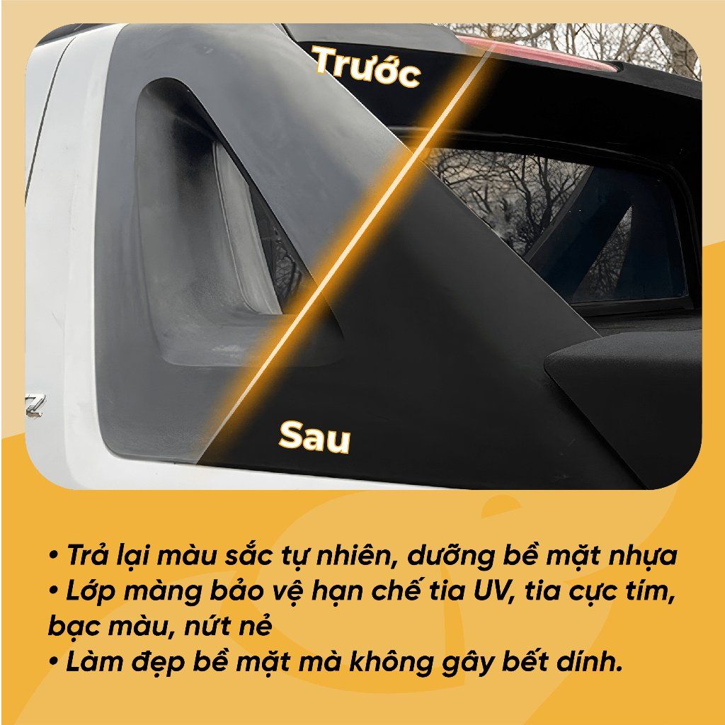 [Hàng Nhật] Phục Hồi Nhựa Ô Tô, Xe Máy Jumbotec MB – Dưỡng Nhựa Đen Bạc Màu, Nhám
