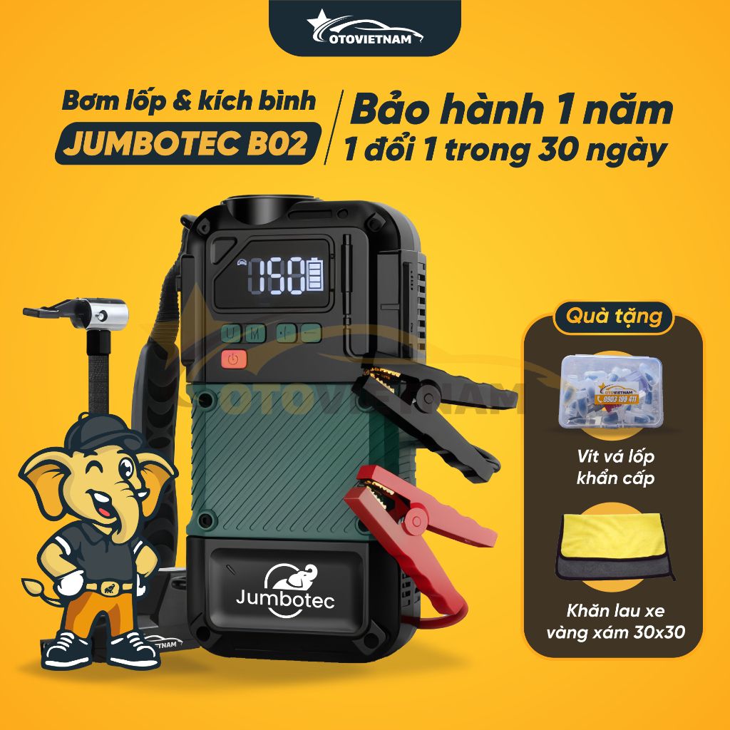 Bơm Lốp & Kích Bình Ô Tô Jumbotec B02