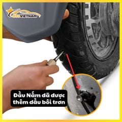 Bộ Nấm Vá Lốp Không Ruột JUMBOTEC - 10 Món Kèm Túi Da, Dùng Cho Ô Tô, Xe Máy, Không Cần Vá Trong