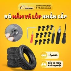 Bộ Nấm Vá Lốp Không Ruột JUMBOTEC - 10 Món Kèm Túi Da, Dùng Cho Ô Tô, Xe Máy, Không Cần Vá Trong