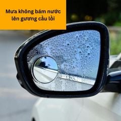 Cặp 2 Gương Cầu Lồi Gắn Kính Hậu Ô Tô Xoay 360° – Xoá Điểm Mù, Đế Hút Chân Không