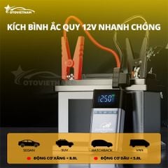 Kích Bình & Bơm Lốp Ô Tô, Xe Máy Jumbotec B05 Đa Năng 4in1 – Pin Khủng 12.400mAh | Bảo Hành 1 Năm