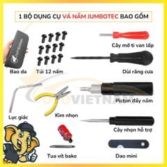 Bộ Cứu Hộ Lốp Xe Jumbotec B01 + Nấm vá lốp – Giải Pháp Cứu Hộ Xe Mọi Hành Trình