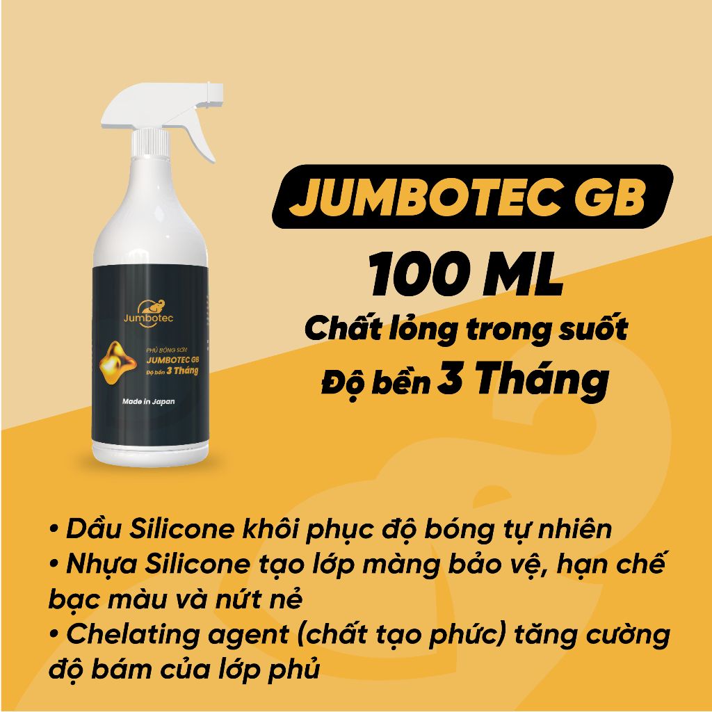 [Hàng Nhật] Chai Xịt Phủ Bóng Sơn Ô Tô, Xe Máy Jumbotec GB – Chống Bám Nước, Bảo Vệ Sơn Xe