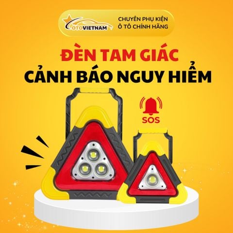 Đèn LED Cảnh Báo Nguy Hiểm Đa Năng Hình Tam Giác – Tích Hợp Pin Sạc Dự Phòng, Cảnh Báo & Chiếu Sáng Khẩn Cấp