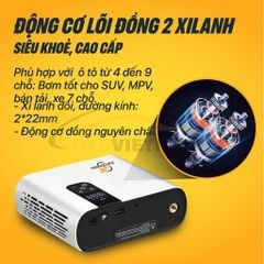 Bơm Lốp Điện Tử 2 Xilanh JUMBOTEC B06, Điện Kép (Pin 12.000mAh | Tẩu 12V) - Đèn Pin & Sạc DP - BH 1 năm