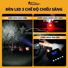 Kích Bình & Bơm Lốp Ô Tô, Xe Máy Jumbotec B05 Đa Năng 4in1 – Pin Khủng 12.400mAh | Bảo Hành 1 Năm