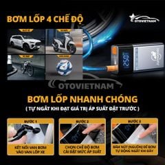 Kích Bình & Bơm Lốp Ô Tô, Xe Máy Jumbotec B05 Đa Năng 4in1 – Pin Khủng 12.400mAh | Bảo Hành 1 Năm