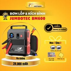 Bơm Lốp & Kích Bình Ô Tô 4in1 Jumbotec BM600, PIN 24.000mAh, Đèn Pin & Sạc Dự Phòng, Bảo Hành 24 Tháng