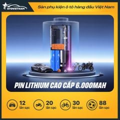 Bơm Lốp Xe Máy, Ô Tô Jumbotec B03 – Pin 6000mAh & Điện 12V, Tự Ngắt, Đa Năng 4in1