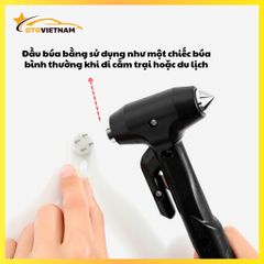 Búa Thoát Hiểm Ô Tô Đa Năng Cao Cấp – Phá Kính Xe Hơi, Cắt Dây An Toàn, Cứu Hộ Khẩn Cấp