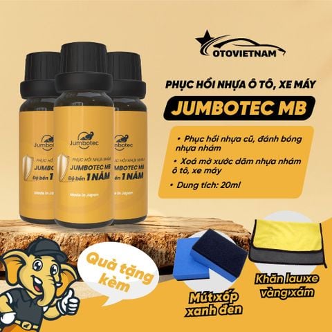 [Hàng Nhật] Phục Hồi Nhựa Ô Tô, Xe Máy Jumbotec MB – Dưỡng Nhựa Đen Bạc Màu, Nhám