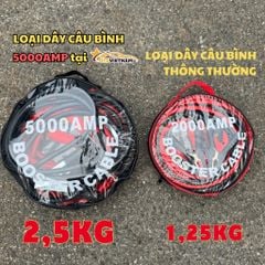 Dây Câu Bình Ắc Quy Lõi Đồng Siêu To Chịu Tải 5000A Dài 4 Mét – Truyền Dẫn Điện Tốt, Có Túi Đựng