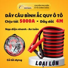 Dây Câu Bình Ắc Quy Lõi Đồng Siêu To Chịu Tải 5000A Dài 4 Mét – Truyền Dẫn Điện Tốt, Có Túi Đựng