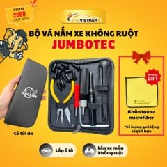 Bộ Nấm Vá Lốp Không Ruột JUMBOTEC - 10 Món Kèm Túi Da, Dùng Cho Ô Tô, Xe Máy, Không Cần Vá Trong