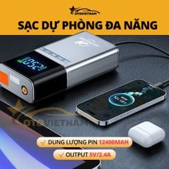 Kích Bình & Bơm Lốp Ô Tô, Xe Máy Jumbotec B05 Đa Năng 4in1 – Pin Khủng 12.400mAh | Bảo Hành 1 Năm