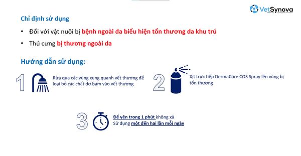 Xịt khử mùi, chăm sóc vết thương - DermaCore COS SPRAY