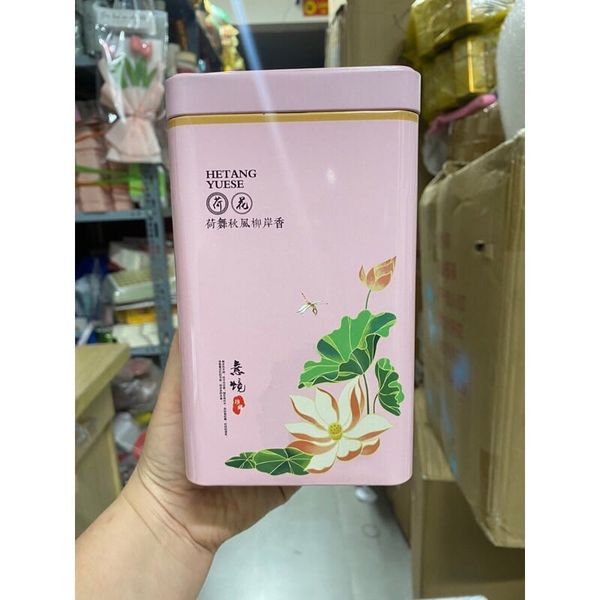 Hộp Đựng Trà Bằng Thiếc - Đựng 200g Chè - Loại Đẹp