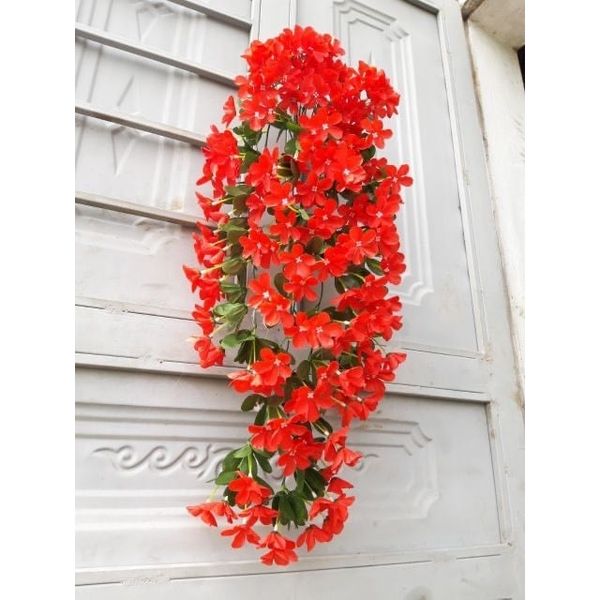 Hoa Giả - Chùm hoa đỗ quyên giả cao cấp dáng rủ treo tường - Decor Trang trí nhà cửa