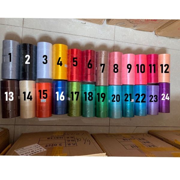 Cuộn 22met - Ruy băng lụa bản 4cm nhiều màu