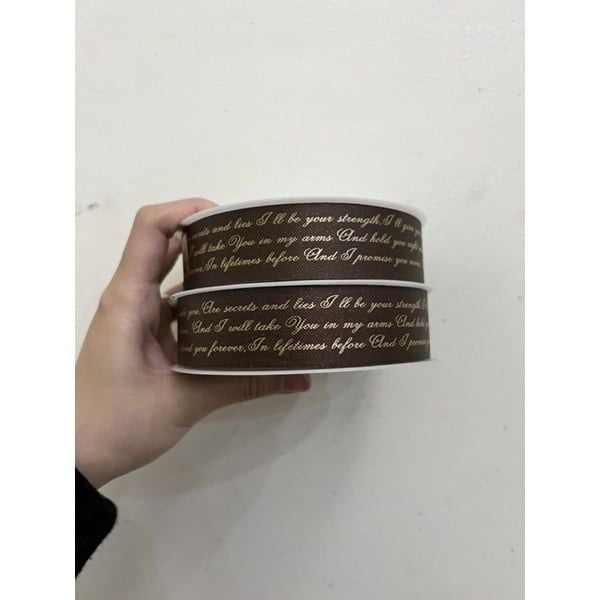 Ruy Băng Nhựa Thái In Chữ Bản 3cm Dài 45m