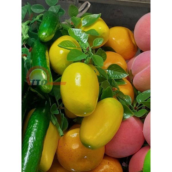 DÂY HÀNH, TỎI, ỚT,HOA QUẢ TREO TRANG TRÍ - GIỐNG NHƯ THẬT 99%