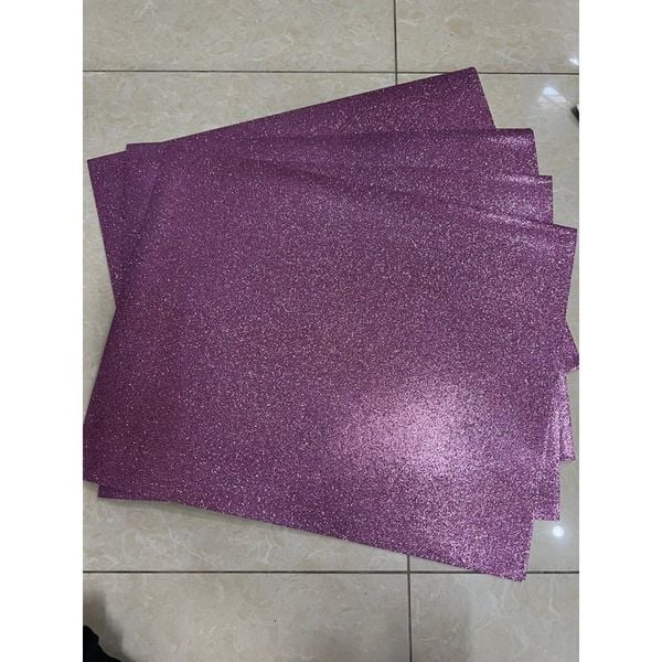Xốp nhũ kim tuyến . Xốp EVA phủ nhũ .  Làm đồ Handmade - khổ 40x50cm