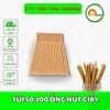 TÚI 50,100 ỐNG HÚT GIẤY CÁC CỠ DÙNG MỘT LẦN
