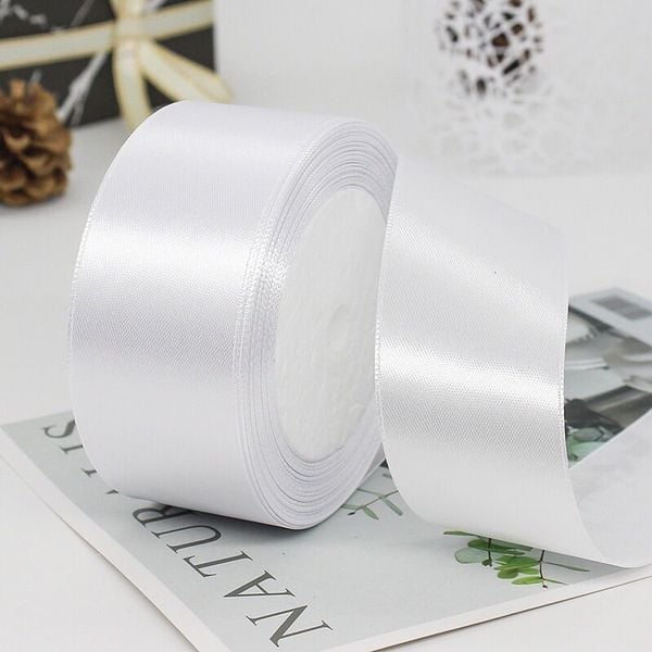 (Sỉ 5 cuộn)  Ruy Băng Lụa  Bản 4cm - 22met