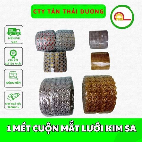 1 MÉT CUỘN MẮT LƯỚI KIM SA - TRANG TRÍ OẢN - LÀM ĐỒ HANMADE - GIÁ RẺ