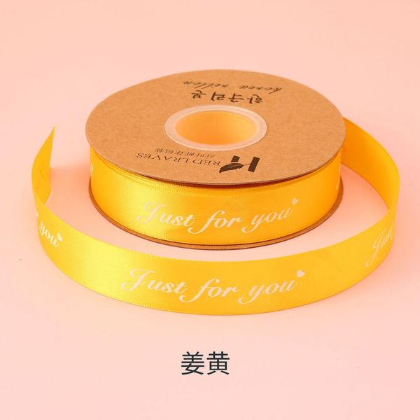 (Cuộn 45m) Ruy băng lụa in chữ just for you bản 2,5cm*45m