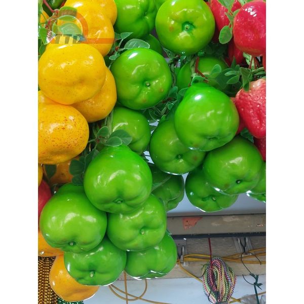 DÂY HÀNH, TỎI, ỚT,HOA QUẢ TREO TRANG TRÍ - GIỐNG NHƯ THẬT 99%