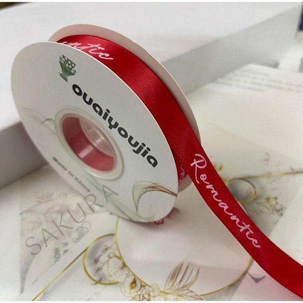 Ruy băng in chữ Romantic bản 2cm ( Cuộn 45m)