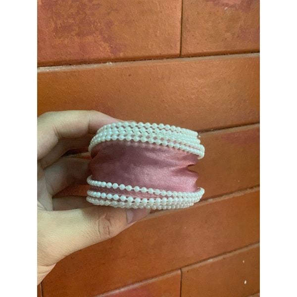 Ruy băng voan viền ngọc - loại không lõi bản 4cm