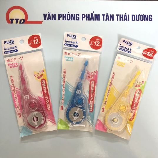 BÚT XÓA GIẤY, BĂNG XÓA, PHỦ BĂNG PLUS - 2 KÍCH CỠ