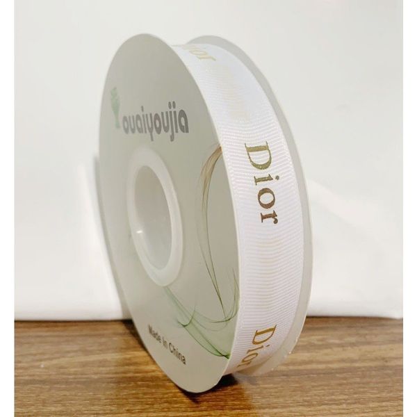 Ruy băng lụa gân in chữ DIIORR - Bản 2cm x 40met - Loại Đẹp