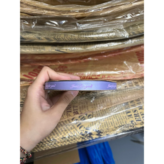 Ruy băng lụa in chữ khổ 1cm*35m