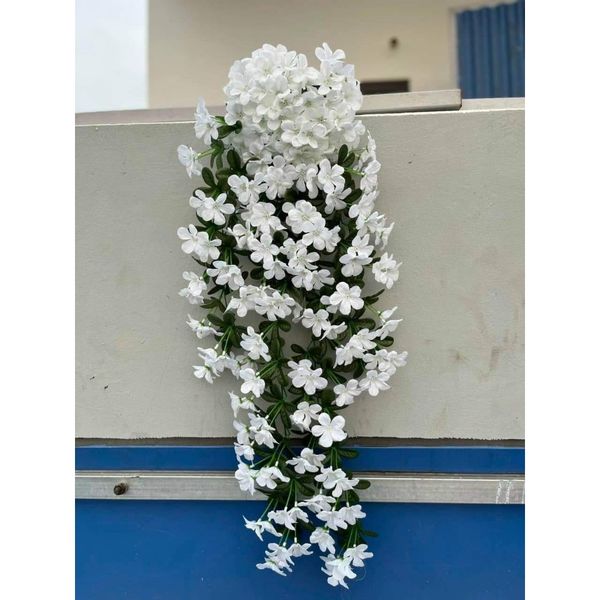 Hoa Giả - Chùm hoa đỗ quyên giả cao cấp dáng rủ treo tường - Decor Trang trí nhà cửa