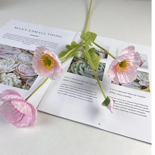 Hoa Anh Túc - Hoa giả để bàn, decor trang trí phòng, làm đạo cụ chụp ảnh cực đẹp
