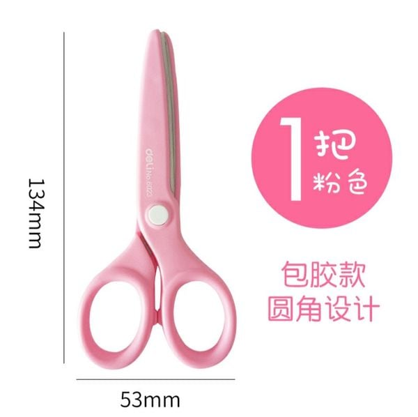 Kéo Thủ Công Học Sinh Deli, Xanh dương/ Hồng