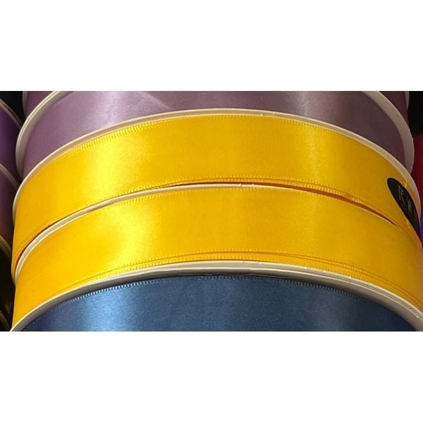 (Cuộn 100Met) Ruy băng lụa bản 2,5cm - loại đẹp - đủ màu