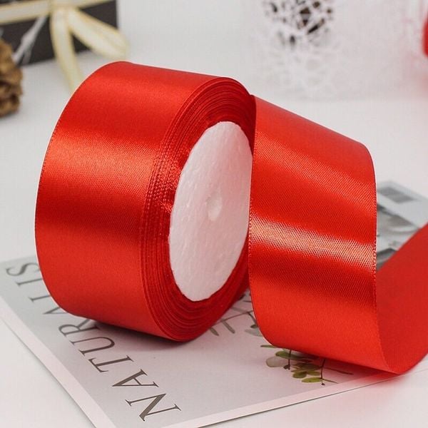 (Sỉ 5 cuộn)  Ruy Băng Lụa  Bản 4cm - 22met