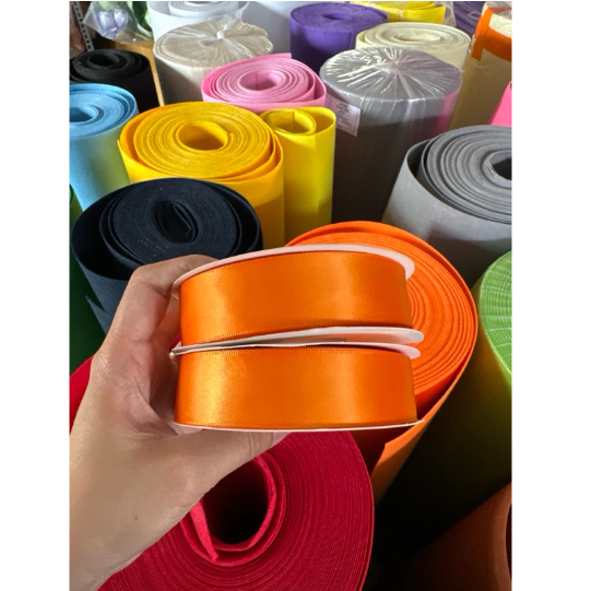 Cuộn 45met - Ruy băng lụa bản 2,5cm -loại đẹp