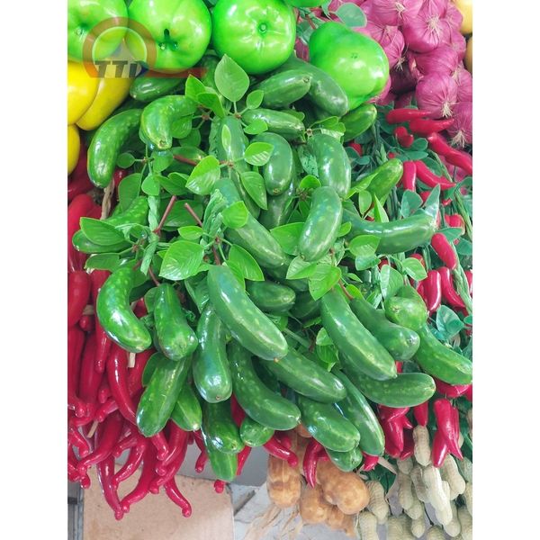 DÂY HÀNH, TỎI, ỚT,HOA QUẢ TREO TRANG TRÍ - GIỐNG NHƯ THẬT 99%
