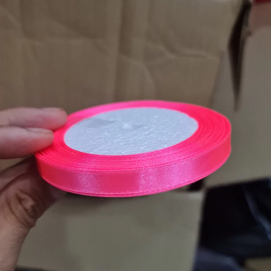 Sỉ 1 cây/10 Cuộn Ruy Băng lụa 1cm nhiều màu - cuộn 22m