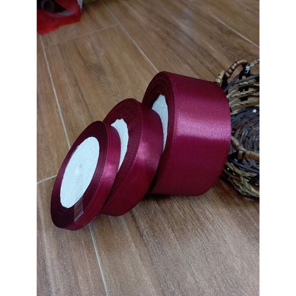 Ruy băng lụa 1cm, 2cm, 4cm nhiều màu - Cuộn 22m - Loại Đẹp