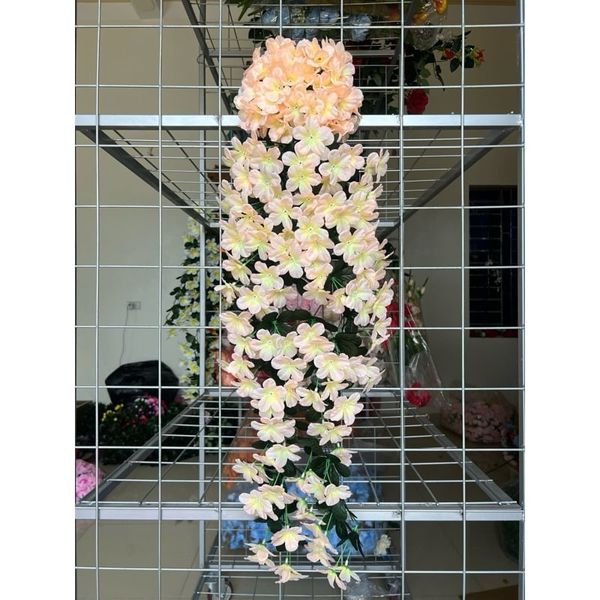 Hoa Giả - Chùm hoa đỗ quyên giả cao cấp dáng rủ treo tường - Decor Trang trí nhà cửa