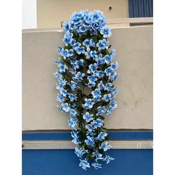 Hoa Giả - Chùm hoa đỗ quyên giả cao cấp dáng rủ treo tường - Decor Trang trí nhà cửa