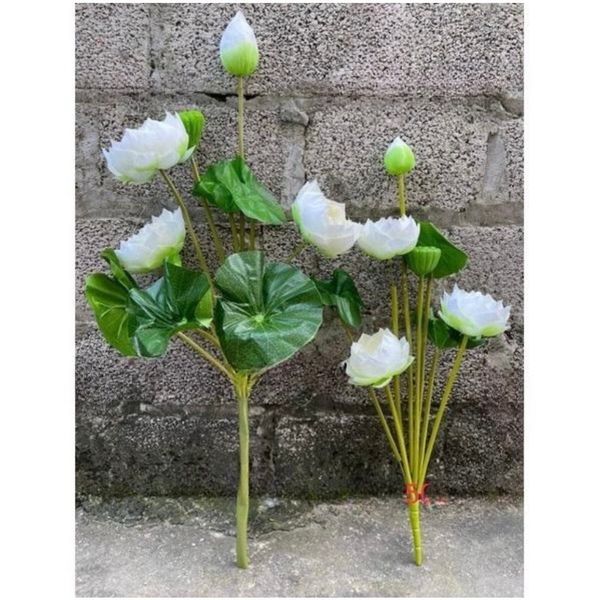 CÀNH SEN LỤA - HOA SEN THÁI . trang trí tháp oản tài lộc , cắm bình , decor cực đẹp.